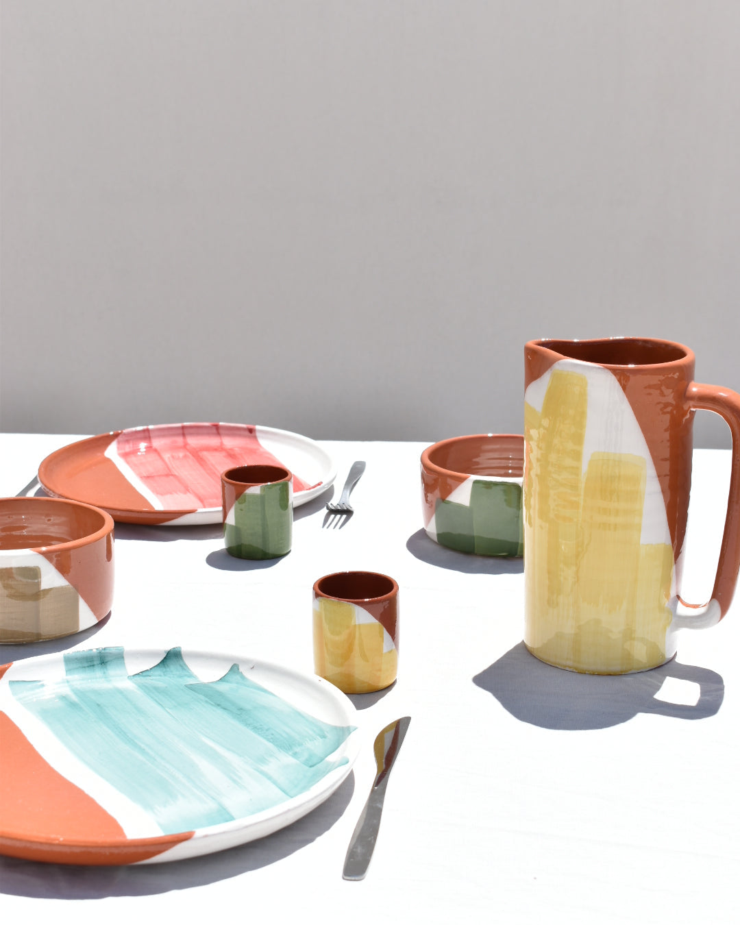 Copos café barro vermelho