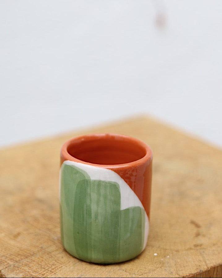 Copos café barro vermelho