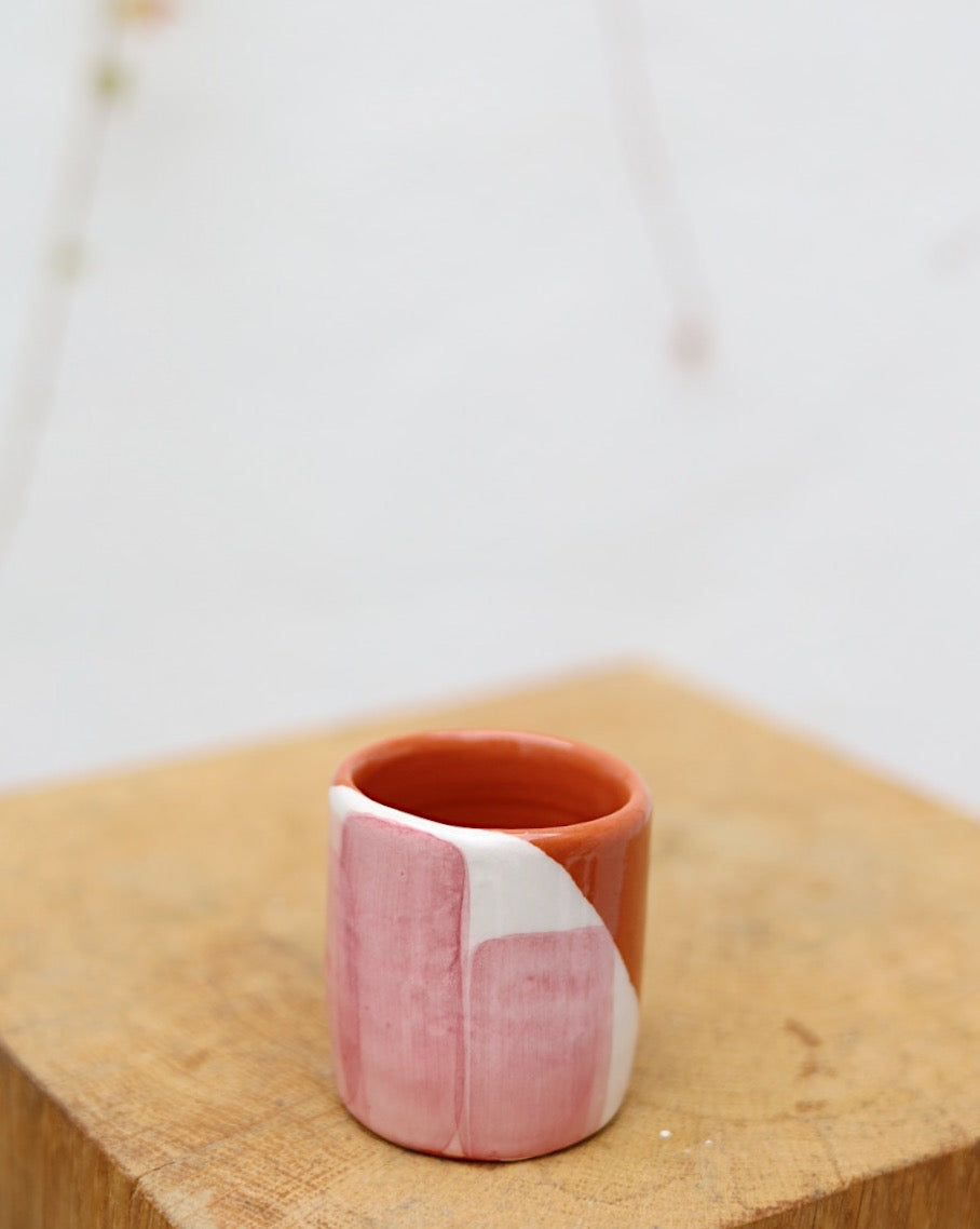 Copos café barro vermelho