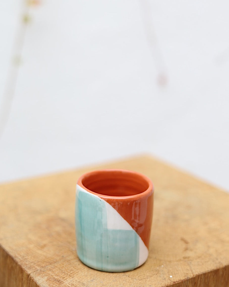 Copos café barro vermelho