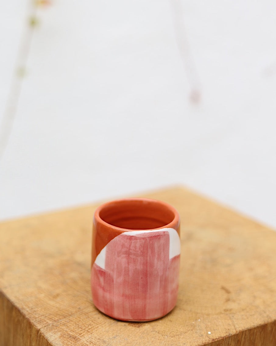 Copos café barro vermelho